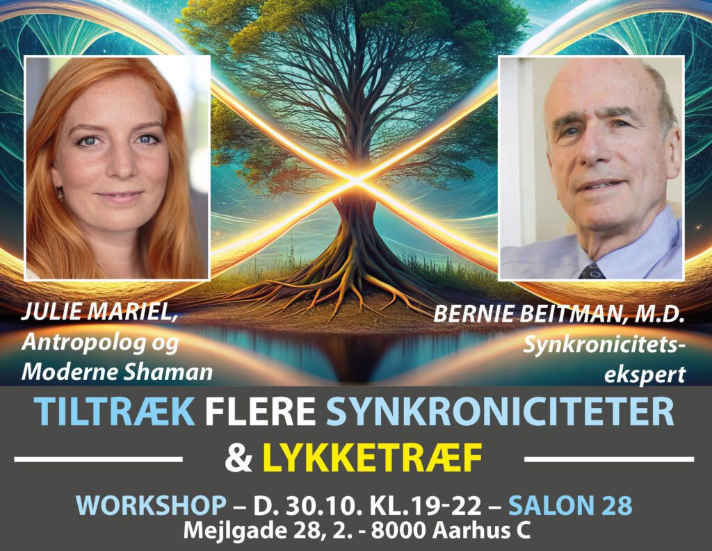 Bernie Beitman MD og Julie Mariel i Salon 28, Aarhus. Synkroniciteter og lykketræf.